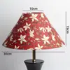 Pantalla de Lino Plisado Pastoral Floral Retro para Lámpara de Piso Colgante de Mesita de Noche de Dormitorio Hotel Accesorios