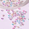 7 MM Acrílico Alfabeto Beads Quadrado Peças Redondas Cor Contas Perfuradas DIY Jóias Acessórios Pulseira Colar Material