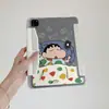 Funda protectora de dibujos animados de Shin-chan durmiendo para tableta Apple iPad, con hebilla para Air, Pro, anti-doblado, ranura para lápiz, 11ª generación