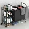 Cesta para Ropa Sucia Multifuncional para Baño Doméstica Simple Caja de Almacenamiento Simple con Ruedas Estante de Almacenamiento para Ropa Sucia