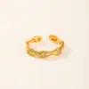 Anillo Retro Francés Minimalista de Banda Estrecha Lisa Estilo Vintage, Anillo Geométrico Irregular de Personalidad para Mujeres con Sentido del Diseño