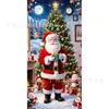 Cortinas para Puerta de Navidad, Banderas para Puerta, Cajas de Regalo, Decoraciones para Interiores y Exteriores, Banderas para Eventos Festivos, Envío Transfronterizo