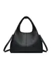 Bolsa Transversal Casual Simples da Moda para Mulheres, Bolsa de Mão com Grande Capacidade, Bolsa de Ombro, Padrão Lichia, Couro Bovino, Bolsa de Cesta para Mulheres
