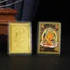 Tarjeta de la fortuna del Dios de la Riqueza Amarillo, tarjeta pintada, tarjeta dorada, adecuada para fundas de teléfono, artesanía exquisita, tarjeta de Buda, portátil