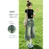 Pantalones Cortos de Verano Finos para Mujer Estilo Retro Americano 2026 Nuevo Estampado de Estrella de Cintura Alta Holgados de Pierna Ancha