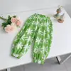 2026 Verão Novo Retro Fofo Calça Anti-Mosquito Estilosa Unissex Calça de Ar Condicionado para Bebê Calça de Praia Solta com Punho