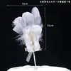 Adornos Decorativos para Pastel de Cumpleaños Pluma de Perla de Avestruz Natural Enchufe Marca Beige Postre Rojo de Internet