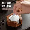 Mango de máquina de café, recipiente redondo especial para polvo, caja de almacenamiento de papel de filtro, caja de papel de filtro a prueba de polvo de madera maciza, universal 51/53/58mm