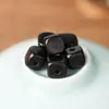 Quadrado de Escultura em Madeira de Ébano com Furo DIY Pulseira de Contas Budistas Polida Acessórios de Joias Contas Soltas Artesanato e Brinquedos