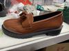 Zapatos Mocasines Retro de Charol Brillante con Borlas de Tacón Medio Transfronterizos Nuevos de Gran Tamaño Europeo y Americano Moda de Comercio Exterior Casuales