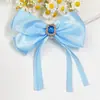 Fita longa de cetim brilhante acessório de laço com strass clip de cabelo DIY elástico de cabelo decoração de caixa de presente para roupas infantis produto semiacabado