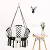 Silla Colgante para Adultos y Niños Decoración de Balcón Accesorios para Fotografía Columpio Portátil Cesta Colgante Silla Colgante para Patio Estilo Europeo