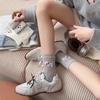 Calcetines de Perrito de Dibujos Animados para Mujer 2025 Otoño Nuevos Lindos Calcetines de Media Pantorrilla West Highland con Estampado de Cáñamo Calcetines de Felpa para Mujer Grises