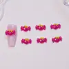 Lazo colorido dulces accesorios para arte de uñas resina lindos pequeños accesorios tridimensionales aretes DIY pinzas para el cabello decoraciones de uñas