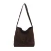 Bolsa de Lona con Estampado de Leopardo de Gran Capacidad al por Mayor Transfronteriza para Mujer Bolso de Hombro Nuevo Estilo Retro Bolso Cruzado Casual Perezoso