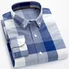 Camisa para Hombre Estilo Nuevo de Moda Sin Planchar Ropa Interior y Exterior de Moda Casual Textil de Algodón Oxford Europeo y Americano Camisa Blanca de Manga Larga para Hombre