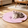 Tapete arranhador de gato rosa transfronteiriço, arranhador de gato de corda de algodão, placa arranhadora para gato de estimação autossuficiente, tapete arranhador de gato lavável e que não solta pelos