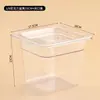 Bandeja de Porção em Aço Inoxidável com Tampa Transparente de PC Flip, Recipiente Pequeno para Ingredientes, Caixa de Geleia para Loja de Chá de Leite, Caixa de Porção com 6 Peças