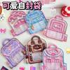 Mochila de Dibujos Animados Linda Joyería Almacenamiento de Objetos Pequeños Bolsa de Año Nuevo Bolsa de Empaque Autosellable para Snacks Bolsa de Almacenamiento Corazón de Niña