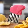 Venta al por Mayor de Fábrica Acero Inoxidable Cuchillo Ondulado para Patatas Corte de Patatas Fritas Corte de Patatas Utensilios de Cocina Cortador de Cuchillo Corrugado