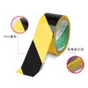 Cinta de Advertencia Longting Material PVC Pegatina de Piso Cinta de Advertencia Negro y Amarillo Cinta con Logo para Piso 4.8