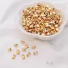 Cuentas Separadoras al por Mayor, Fuerte Retención del Color, Chapadas en Oro de 14K, Cuentas Irregulares de Tres Caras Retorcidas, Cuentas Sueltas para Pulseras y Collares DIY, Accesorios para Ensartar Joyería
