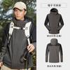 Chaqueta de trabajo con logotipo personalizado, impermeable, desmontable, tres en uno, para otoño.