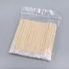 Bastoncillos de algodón especiales para maquillaje, bastoncillos de madera con puntas extremadamente finas, bastoncillos de limpieza, suministros para tatuajes semipermanentes, bastoncillos de algodón puntiagudos