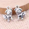 17X11Mm 1.31g Plata Antigua Accesorios de Joyería Material Venta al por Mayor Lindo Colgante de Animal Perrito