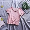 Camiseta de Manga Corta de Modal para Niños Verano Fina Niños y Niñas Bebé Niños Grandes Ropa de Casa Pijama Top