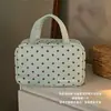 Bolsa de Maquillaje de Lunares Portátil para Mujer, Bolsa Impermeable de Gran Capacidad para Almacenamiento de Artículos de Tocador de Viaje, Bolsa de Almacenamiento Portátil Simple Estilo Ins