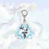 Novo Chaveiro Pingente Acrílico Hatsune Miku Anime 2D Transparente Simples Presente para Colega de Classe Mochila