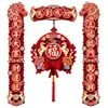 2026 Ano do Cavalo Couplet Decoração de Ano Novo Suprimentos Festival da Primavera Couplet Magnético Decoração do Ano do Cavalo Adesivo de Porta Conjunto Completo de Decoração