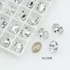 Dongzhou Cristal 12*8 Fino Ponta de Ovo Fundo Pontiagudo Strass Oval Pedra de Pombo Unhas Strass Cristal K9 Atacado Brilhante Decorações para Unhas