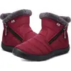 Producto de moda de alta venta en comercio exterior transfronterizo: botas de nieve cálidas de moda para mujer de talla grande, de una sola pieza, para envío directo, sin cordones, forradas de felpa, zapatos de algodón engrosados