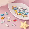 Acessórios Yiwu sortidos fundo plano olho de cavalo diamante cor AB seção plana diamante acrílico diamante para colar DIY acessórios de diamante para colar