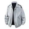Chaqueta americana retro de moda transfronteriza con solapas para hombre, nueva para primavera y otoño, abrigo casual versátil estilo deportivo universitario