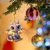Acrílico Año Nuevo Transfronterizo Dragón Volador Colorido Fiesta Árbol de Navidad Decoración Adorno Dinosaurio Feliz Navidad Colgante