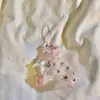 Estilo Chanel Encaje Corazón de Niña Lazo Hecho a Mano DIY Cadena para Teléfono Móvil Portátil Original Cámara CCD Adornos Colgantes