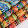 Tela impresa estilo étnico multicolor transfronteriza grupo de patchwork DIY algodón y lino mantel estilo étnico tela decorativa