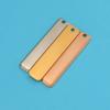 Ventas Calientes Transfronterizas Acero de Titanio Grabable DIY Agujero Interior Rectangular Octogonal Barra de Oro Barra Estéreo Colgante Accesorios de Joyería Geométricos