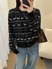 Cárdigan de punto de dibujos animados con diseño único para mujer, nueva colección de primavera, chaqueta suéter ligera, top exquisito estilo coreano