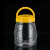 Suministro de fábrica botella de embalaje para comida de mascotas boca ancha botella de plástico transparente 1.1L semillas de melón soja botella de almacenamiento sellada