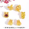 Retenção de Cor Forte Dourado Areia Acessórios DIY Urso de Pelúcia Coruja Porquinho Pingente 3D Desenho Animado Pingente Colar