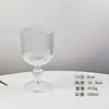 Copo Alto de Vidro Listrado Vertical Estilo Ins Retrô para Sorvete, Copo Tendência para Sobremesa de Iogurte, Bebida de Suco, Vinho Tinto, Taça de Champanhe