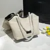 Bolso de Paja de Color Contrastante de Moda 2025 Nuevo Bolso Tote de Hombro de Gran Capacidad Bolso Tejido Pequeño Fresco para el Hombro para Mujer