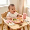 2026 Fornecimento Transfronteiriço Produtos para Bebês Bebê Conjunto de Garfo e Colher de Duas Cores Conjunto de 2 Peças Talheres de Alimentação para Bebê Colher