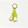 Llavero Colgante Creativo de Tulipán Simulado Modelo de Fruta Cereza Llavero de Coche Colgante Pequeño Accesorios para Bolsos
