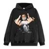Sudadera con estampado de personaje de Eminem, marca de moda americana de alta calle para otoño e invierno, sudadera con capucha de algodón puro, peso pesado, corte holgado y grande