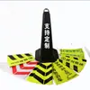 Cone de trânsito de borracha PVC 70cm Cone quadrado refletivo Cone de barricada de aviso Cone Cone de sorvete Proibido estacionar Por favor, não estacione